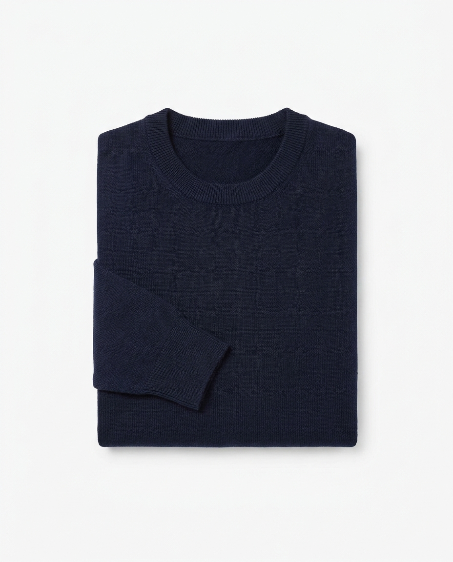 Men's Merino Wool Blend Crew Neck Jumper