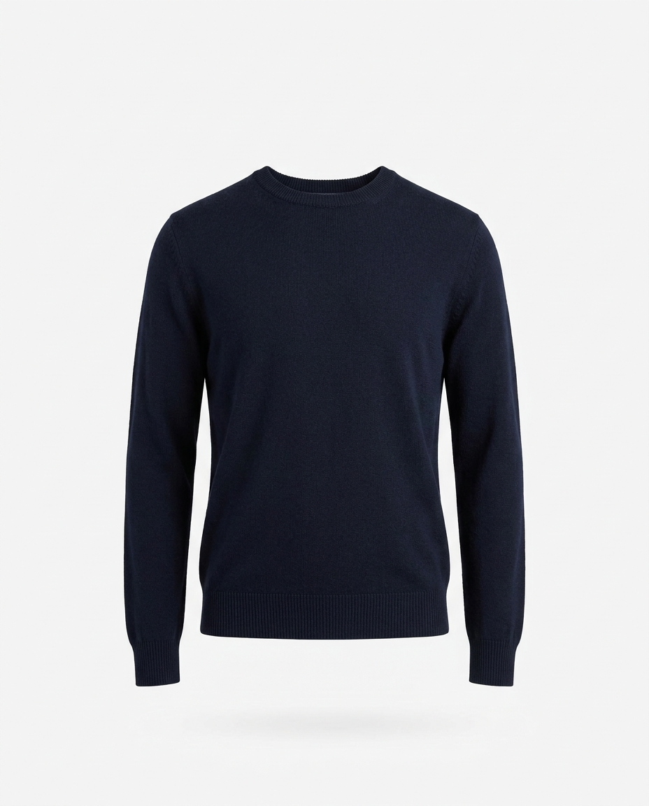Men's Merino Wool Blend Crew Neck Jumper