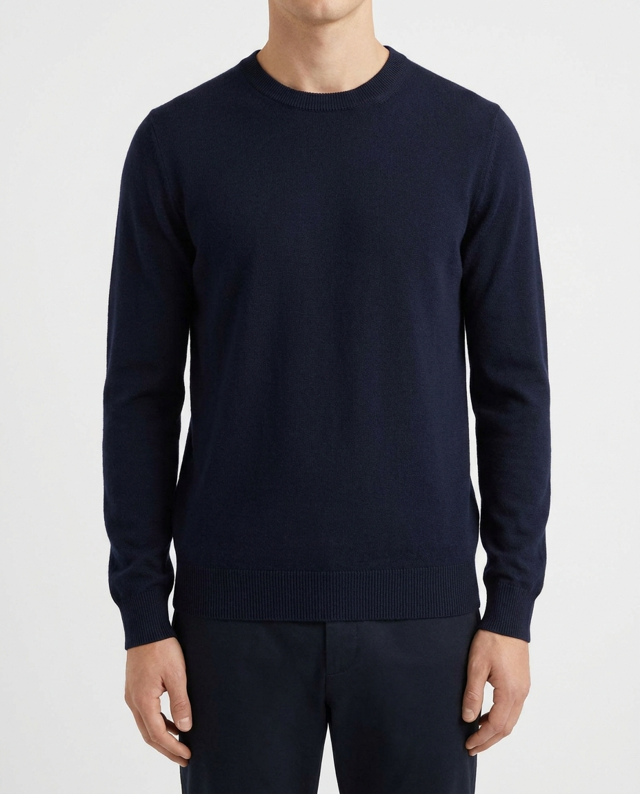Men's Merino Wool Blend Crew Neck Jumper