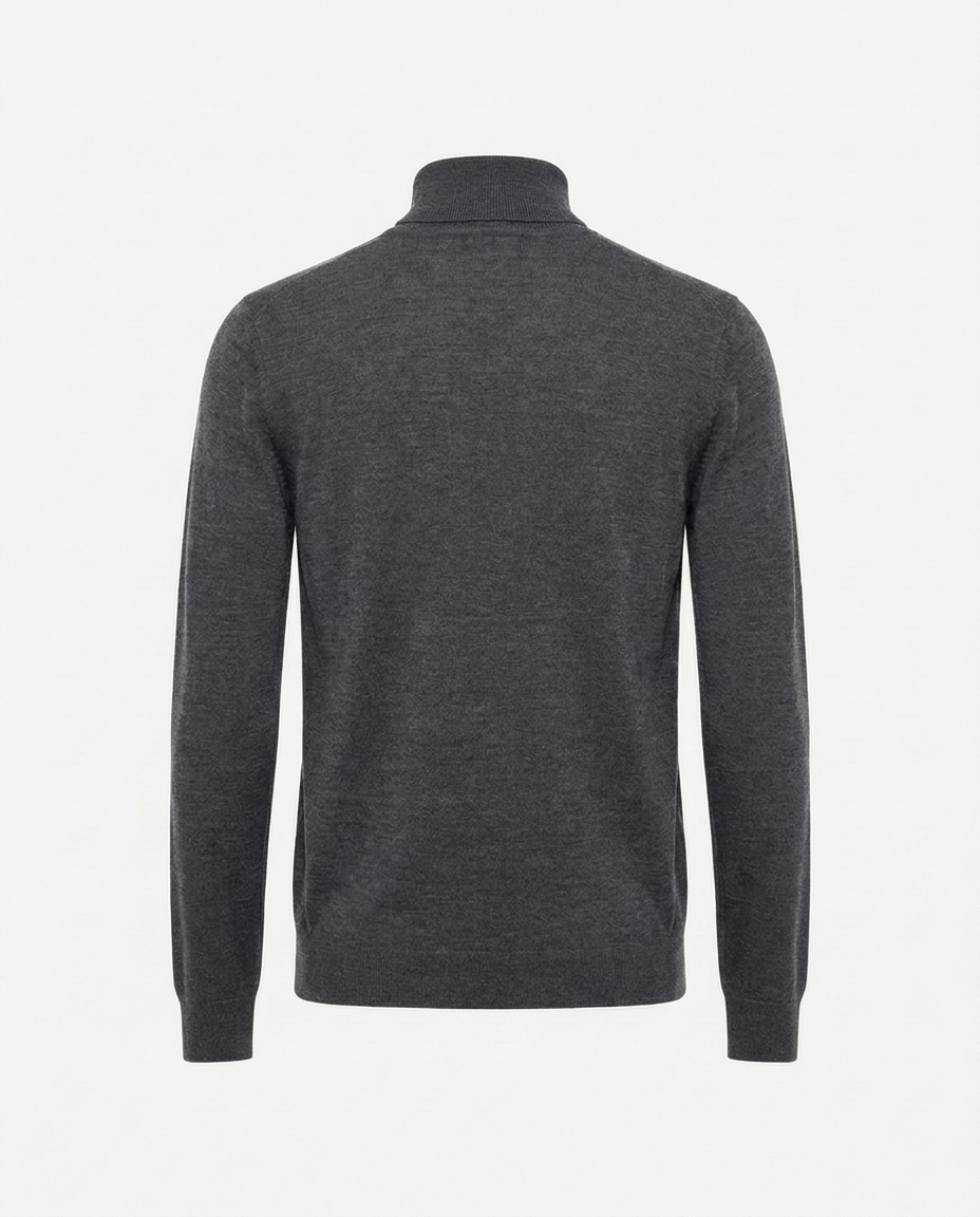 Men's Fine Merino Wool Roll Neck Jumper